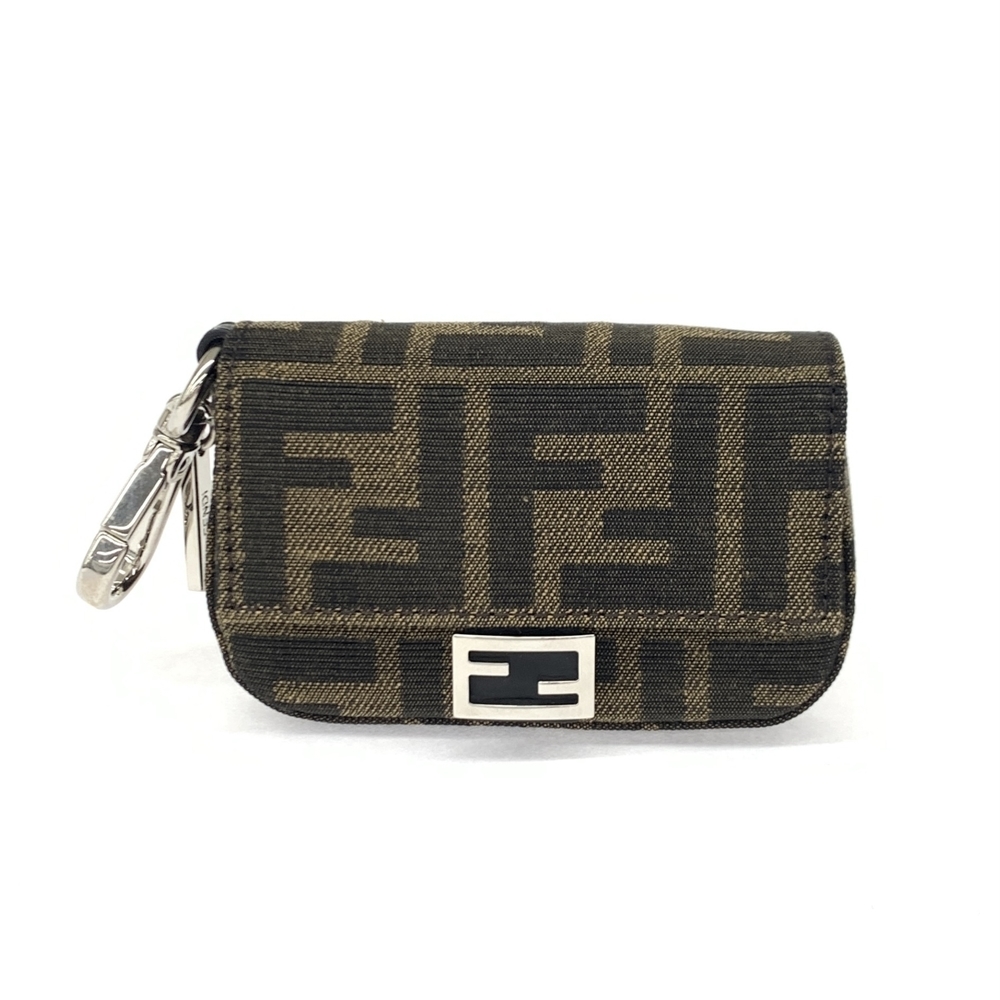 Fendi Key Case Nano Bucket Canvas Zucca Pattern B… - image 1